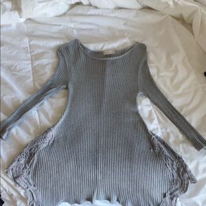 Gray 3/4 sleeve tunic